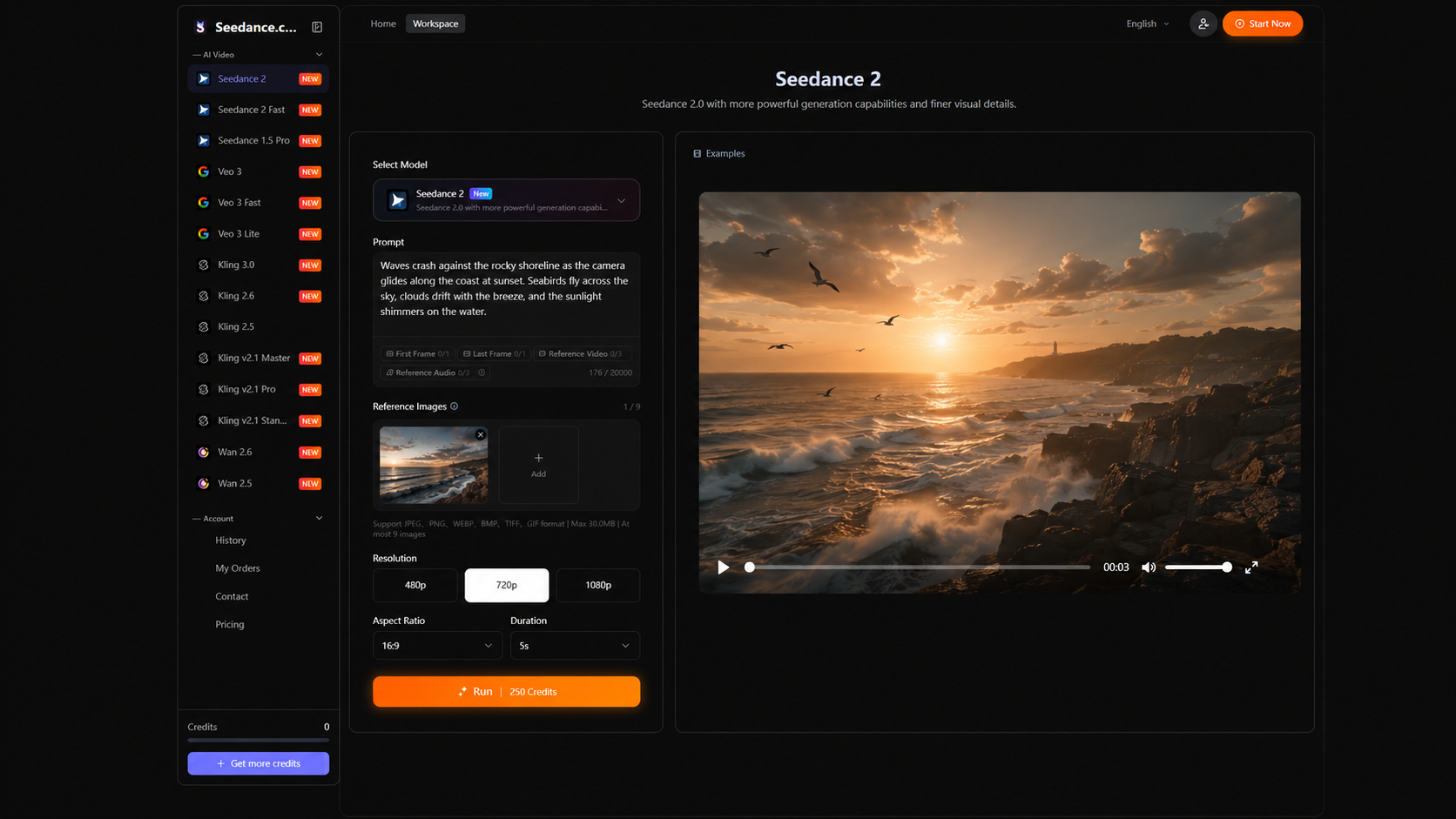 Seedance image-to-video generation with reference image on Seedance.com.ai。.png
